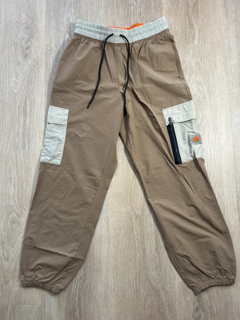 Nike Brown Cargo Pants with Cream Accents
